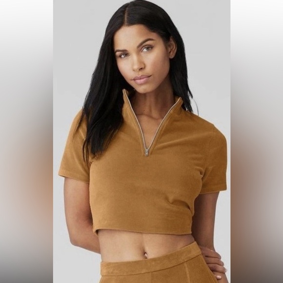 ALO Yoga Tops - ALO Yoga Micro Corduroy Winter Break Mock Neck